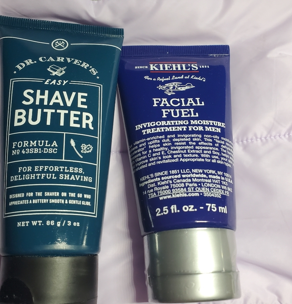 NWT Set: Dr. Carvers Shave Butter & Kiehl's Facial Fuel Moisturizer for Men